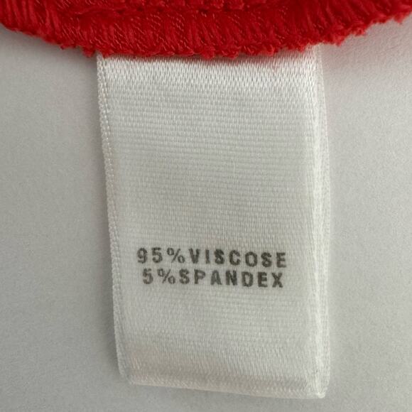 St. John Paillette Sparkly Stretch Jersey Knit Tank Top Blouse Orange Red Medium - Picture 10 of 11